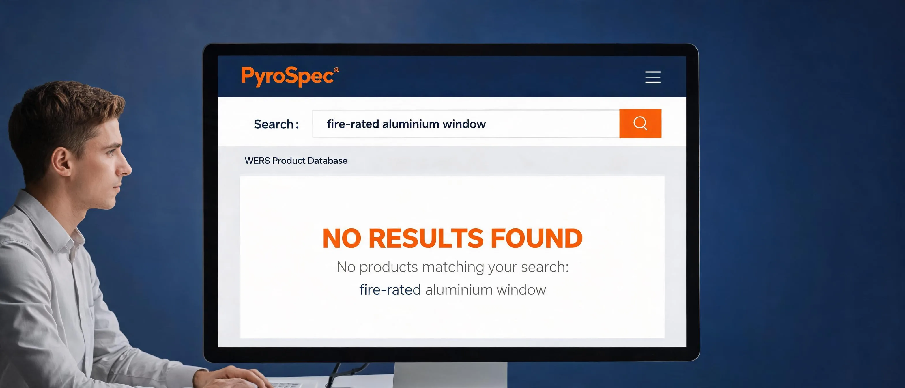 Architect searching WERS database for fire-rated glazing — only 5 listings found
